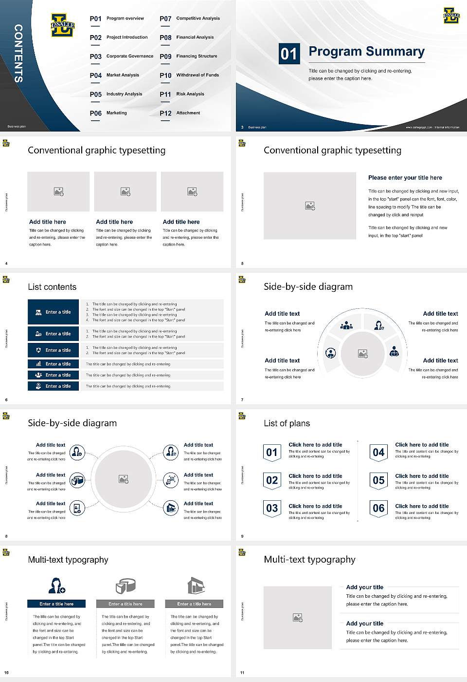 La Salle University Competition/Entrepreneurship Contest PPT Template16:9 ratio PPT effect preview image2