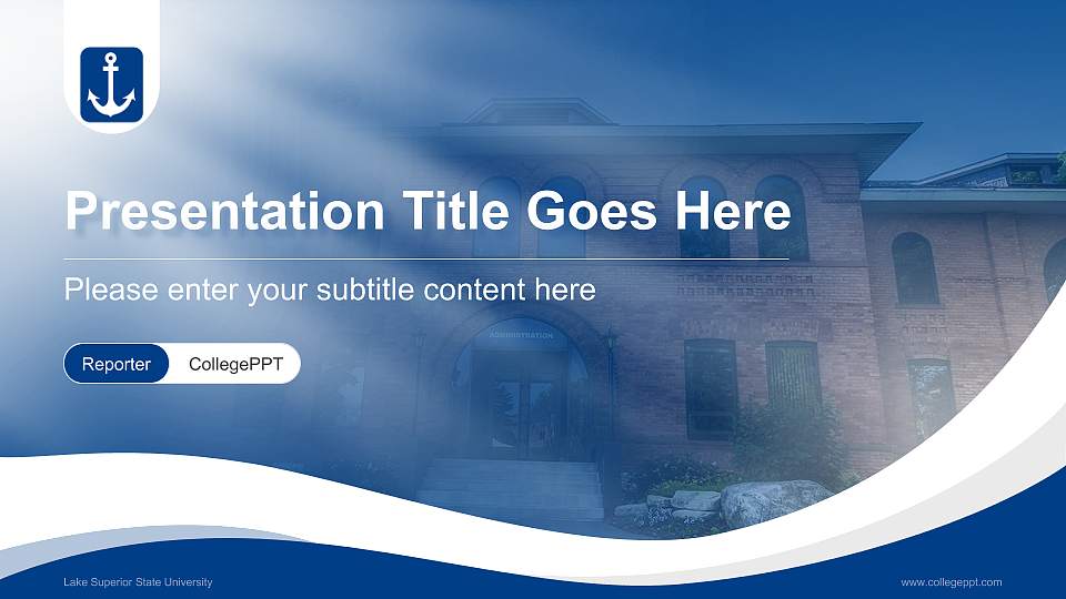 Lake Superior State University Lecture Sharing and Networking Event PPT Template16:9 ratio PPT effect preview image