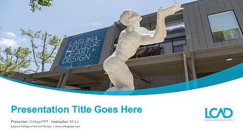 Laguna College of Art and Design Course/Courseware Creation PPT Template