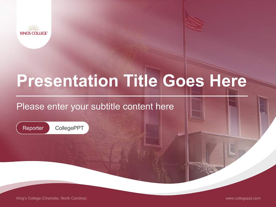 King’s College (Charlotte, North Carolina) Lecture Sharing and Networking Event PPT Template4:3 ratio PPT effect preview image4
