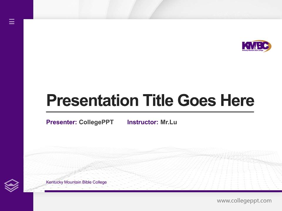 Kentucky Mountain Bible College Thesis Proposal/Graduation Defense PPT Template4:3 ratio PPT effect preview image5