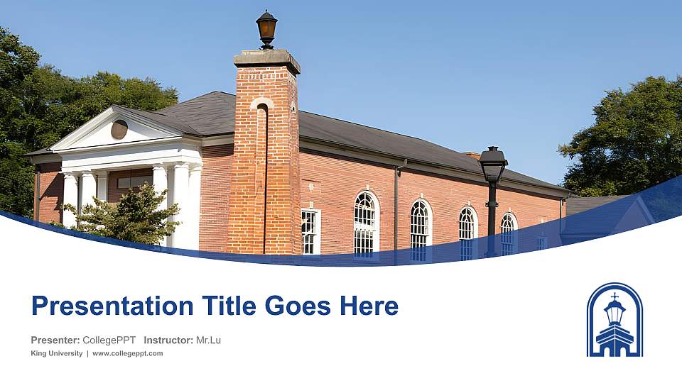 King University Course/Courseware Creation PPT Template16:9 ratio PPT effect preview image