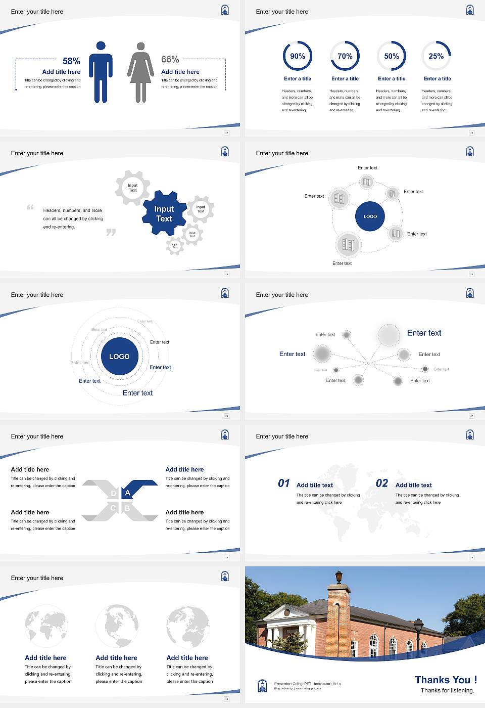 King University Course/Courseware Creation PPT Template16:9 ratio PPT effect preview image4