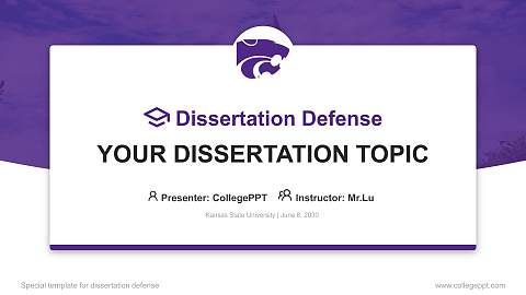 Kansas State University Graduation Thesis Defense PPT Template