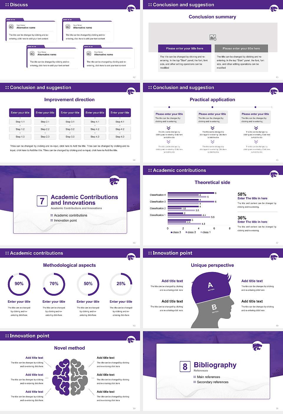 Kansas State University Graduation Thesis Defense PPT Template16:9 ratio PPT effect preview image6