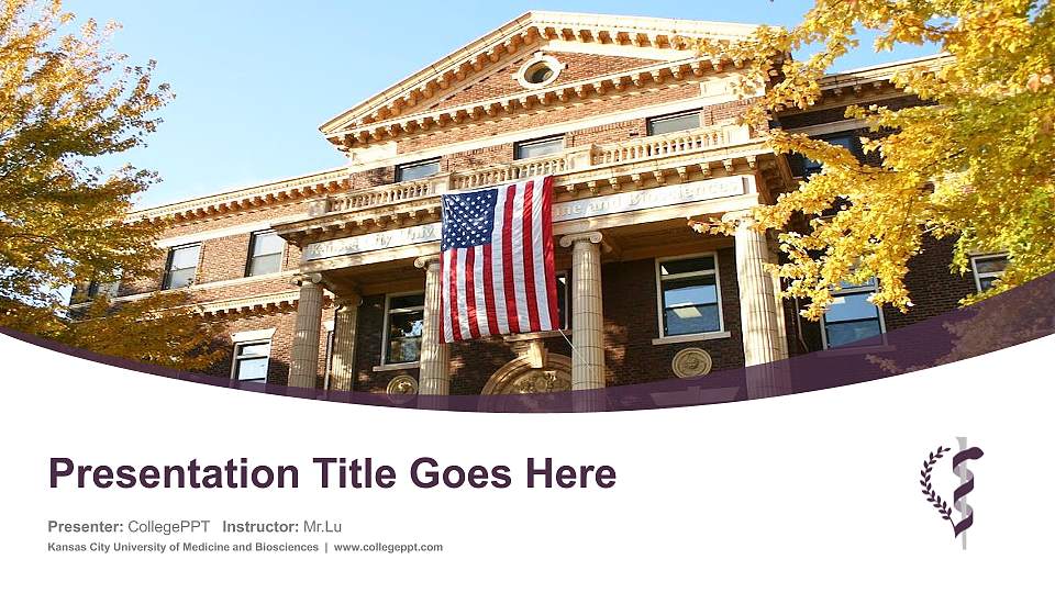 Kansas City University of Medicine and Biosciences Course/Courseware Creation PPT Template16:9 ratio PPT effect preview image