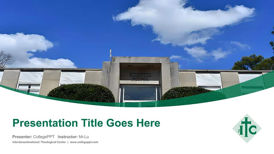 Interdenominational Theological Center Course/Courseware Creation PPT Template16:9 ratio PPT effect preview image