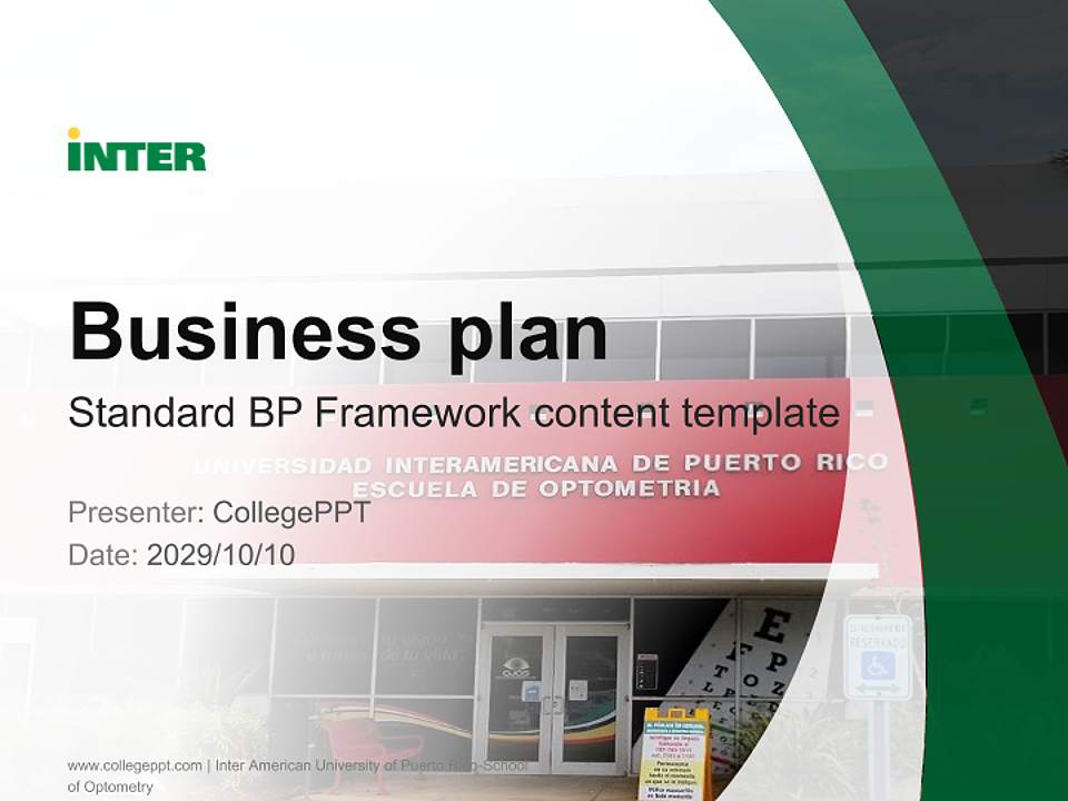 Inter American University of Puerto Rico-School of Optometry Competition/Entrepreneurship Contest PPT Template4:3 ratio PPT effect preview image9