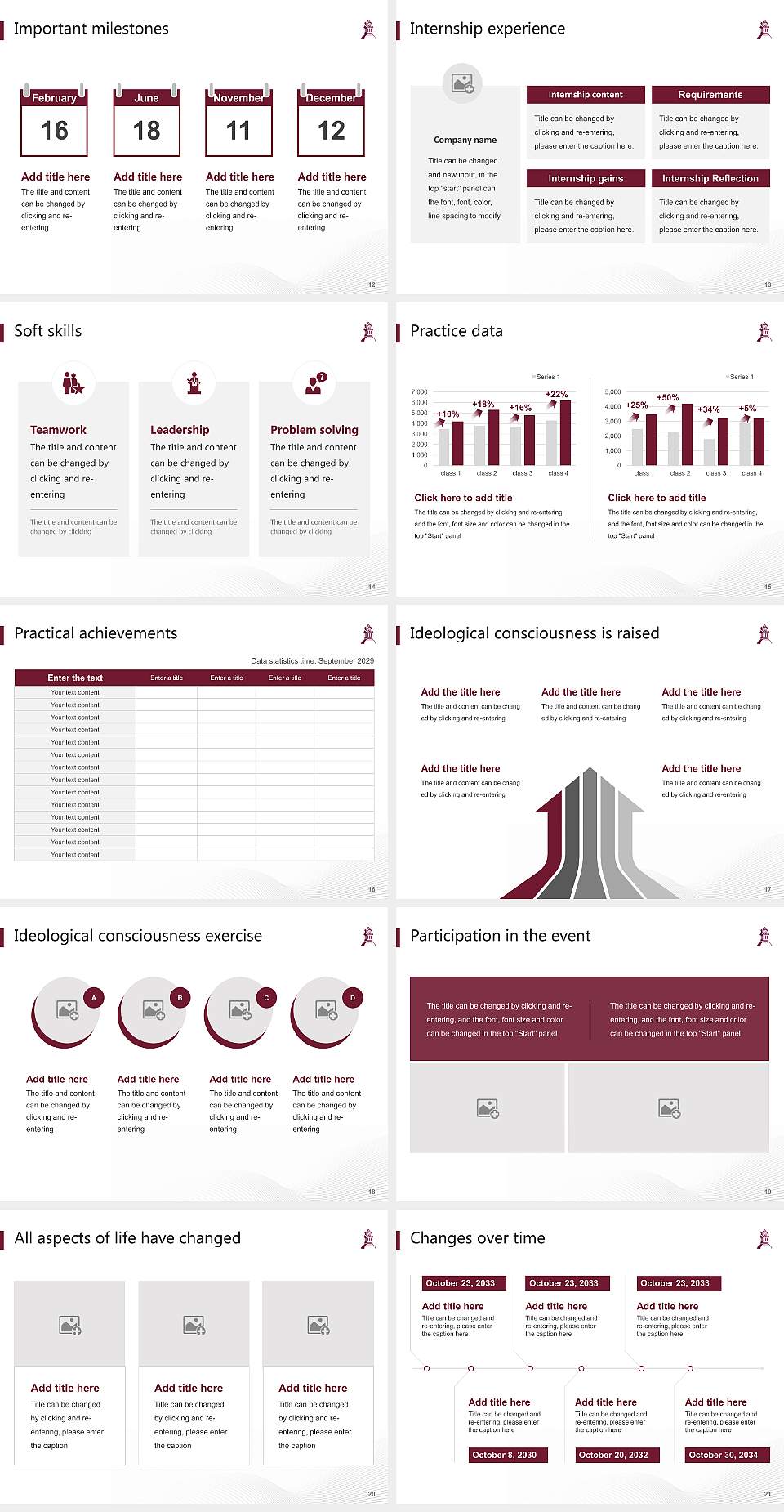 Kutztown University of Pennsylvania National Scholarship Defense PPT Template4:3 ratio PPT effect preview image3