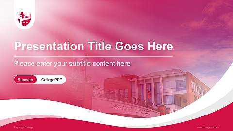 Lagrange College Lecture Sharing and Networking Event PPT Template