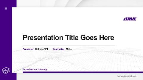 James Madison University Thesis Proposal/Graduation Defense PPT Template