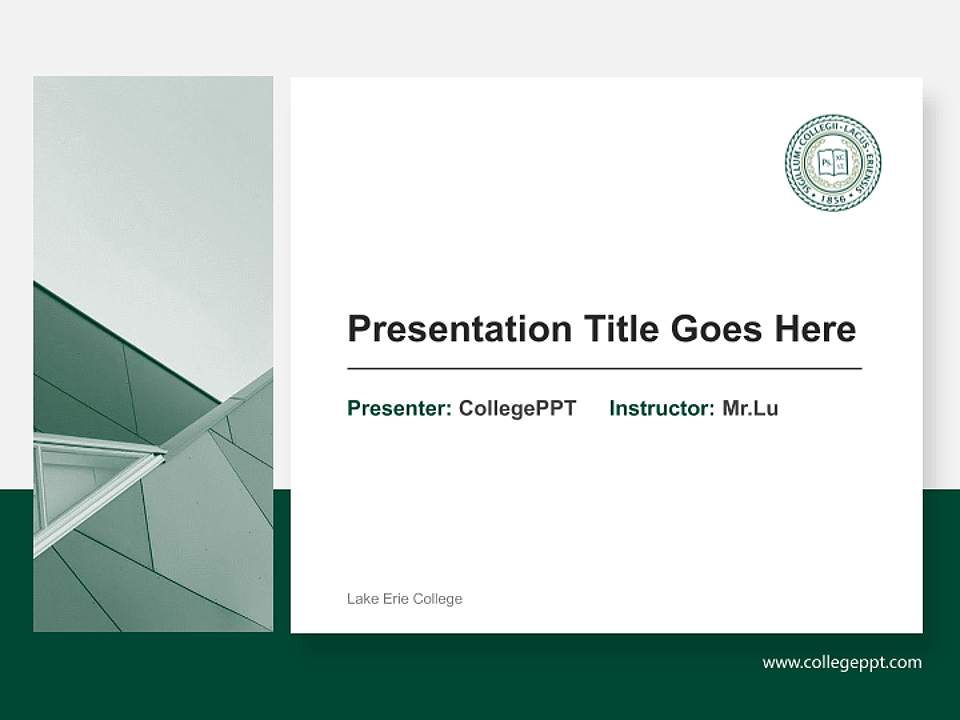 Lake Erie College General Purpose PPT Template4:3 ratio PPT effect preview image6