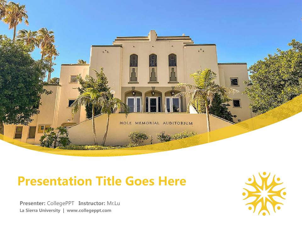 La Sierra University Course/Courseware Creation PPT Template4:3 ratio PPT effect preview image5