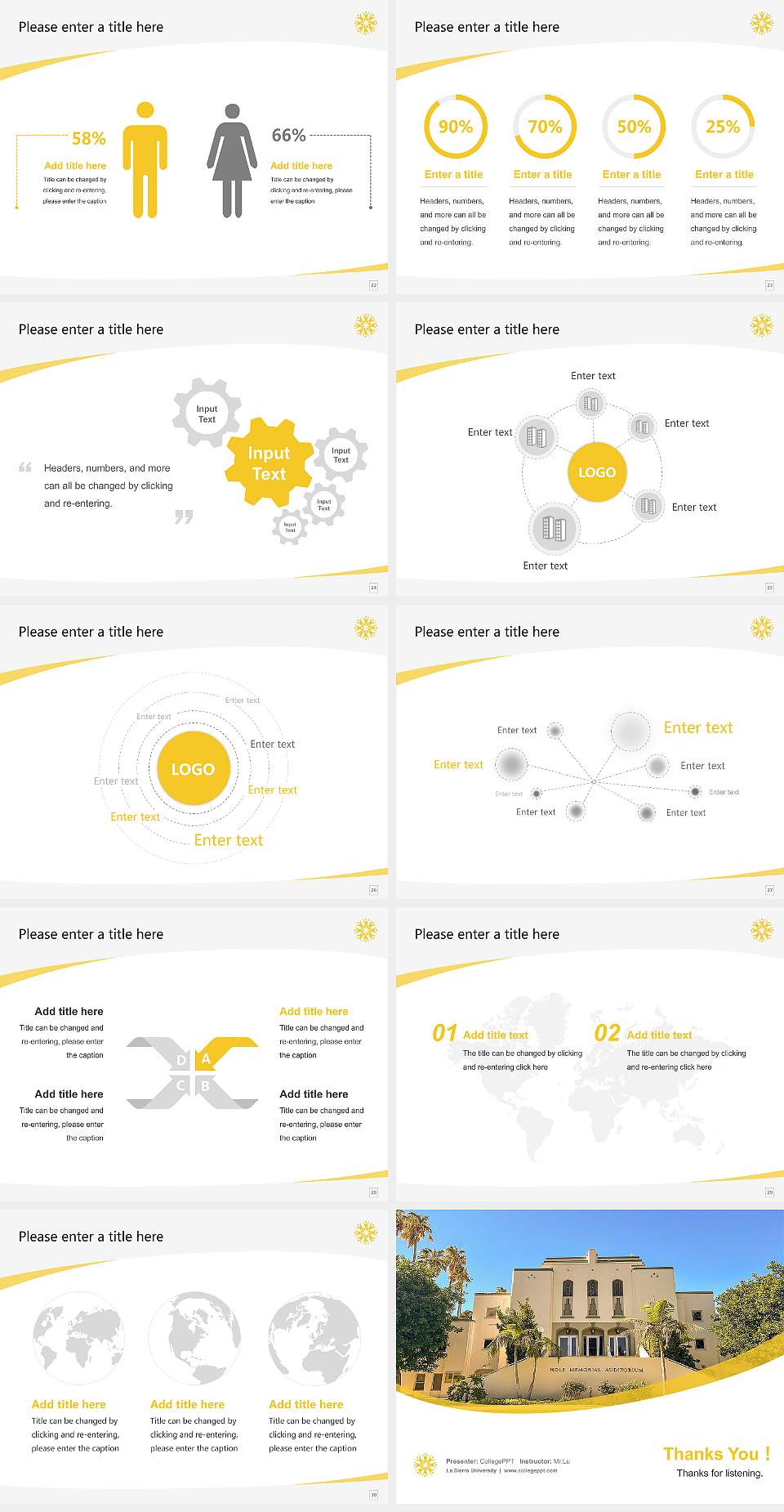 La Sierra University Course/Courseware Creation PPT Template4:3 ratio PPT effect preview image4