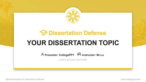 La Sierra University Graduation Thesis Defense PPT Template