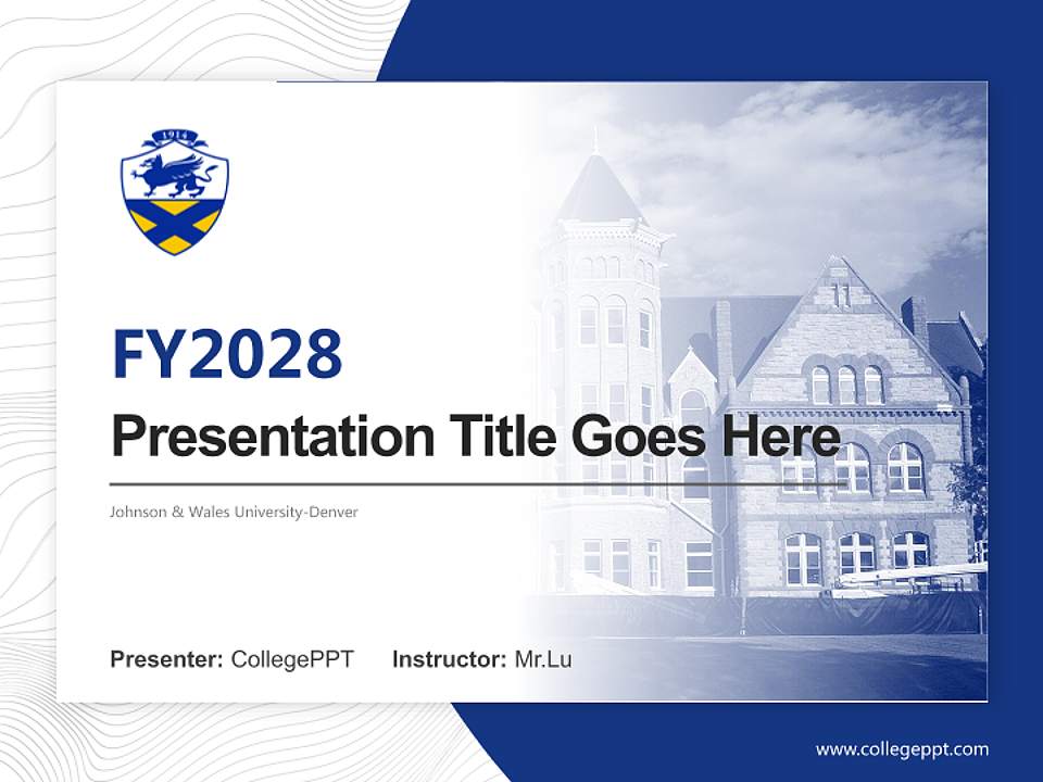 Johnson & Wales University-Denver Academic Presentation/Research Findings Report PPT Template4:3 ratio PPT effect preview image5