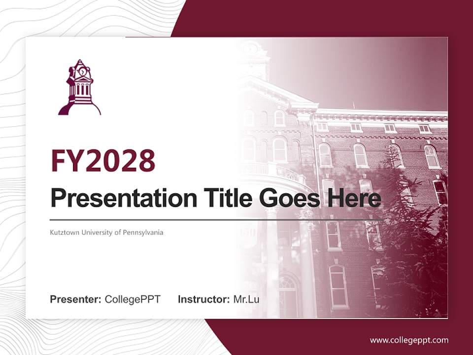 Kutztown University of Pennsylvania Academic Presentation/Research Findings Report PPT Template4:3 ratio PPT effect preview image5