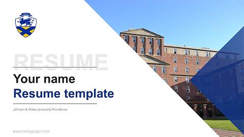 Johnson & Wales University-Providence Resume PPT Template