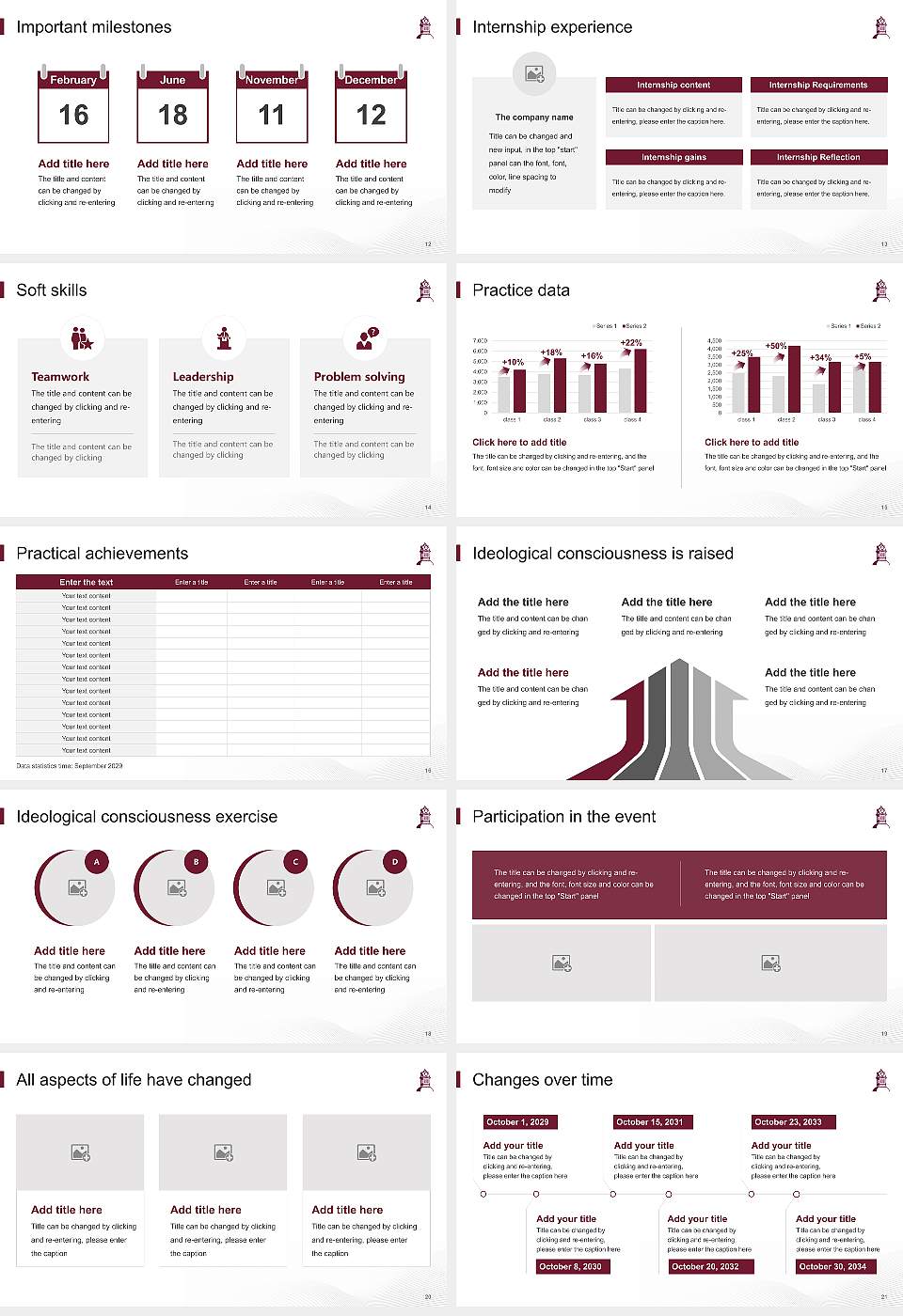 Kutztown University of Pennsylvania National Scholarship Defense PPT Template16:9 ratio PPT effect preview image3