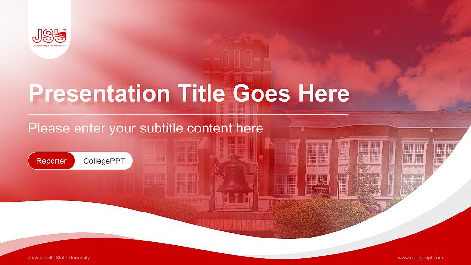 Jacksonville State University Lecture Sharing and Networking Event PPT Template16:9 ratio PPT effect preview image1