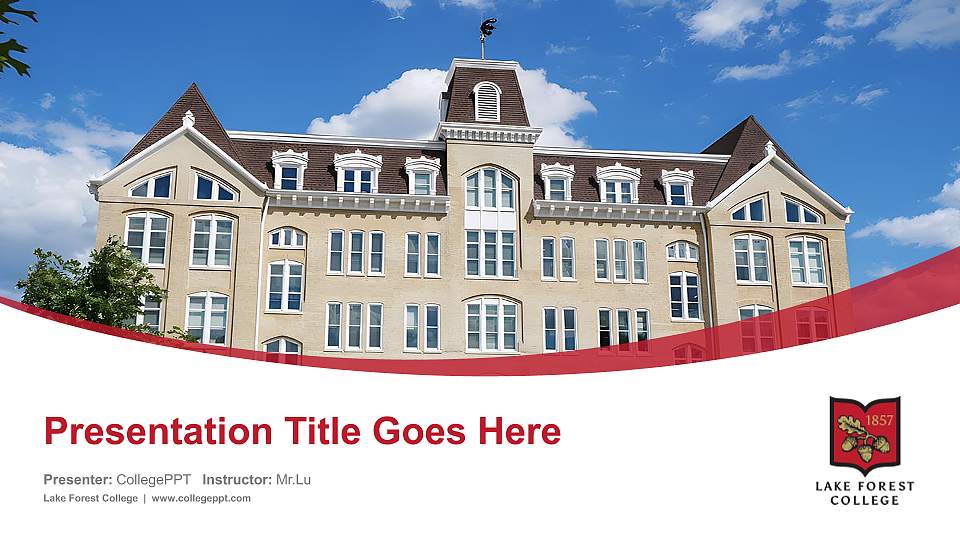 Lake Forest College Course/Courseware Creation PPT Template16:9 ratio PPT effect preview image