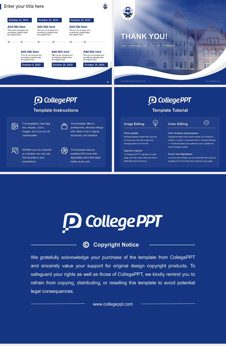Johnson & Wales University-Denver Lecture Sharing and Networking Event PPT Template4:3 ratio PPT effect preview image4