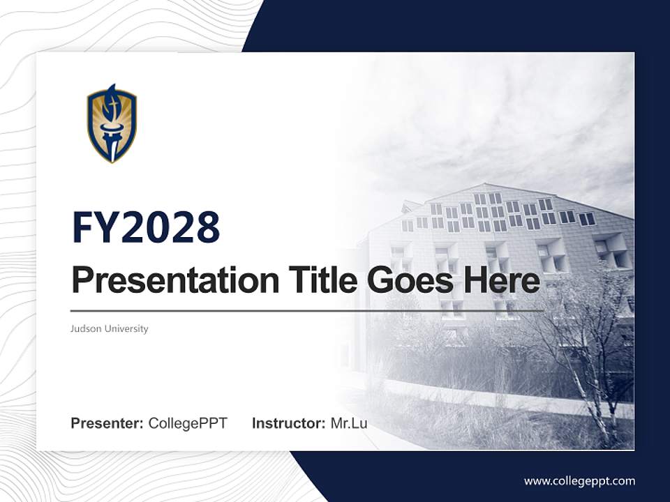 Judson University Academic Presentation/Research Findings Report PPT Template4:3 ratio PPT effect preview image5