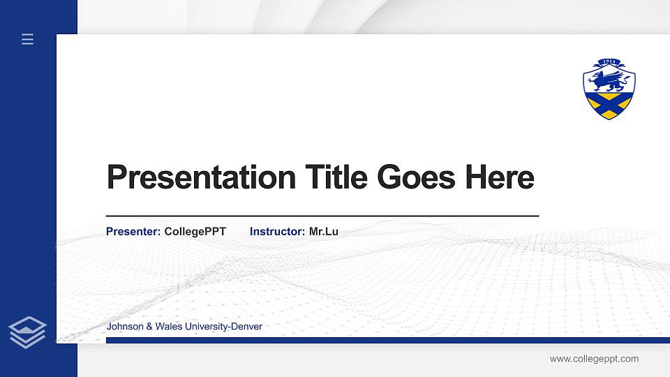 Johnson & Wales University-Denver Thesis Proposal/Graduation Defense PPT Template16:9 ratio PPT effect preview image
