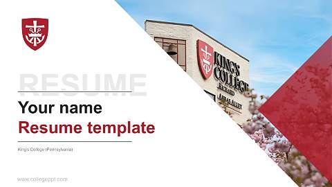 King’s College (Pennsylvania) Resume PPT Template