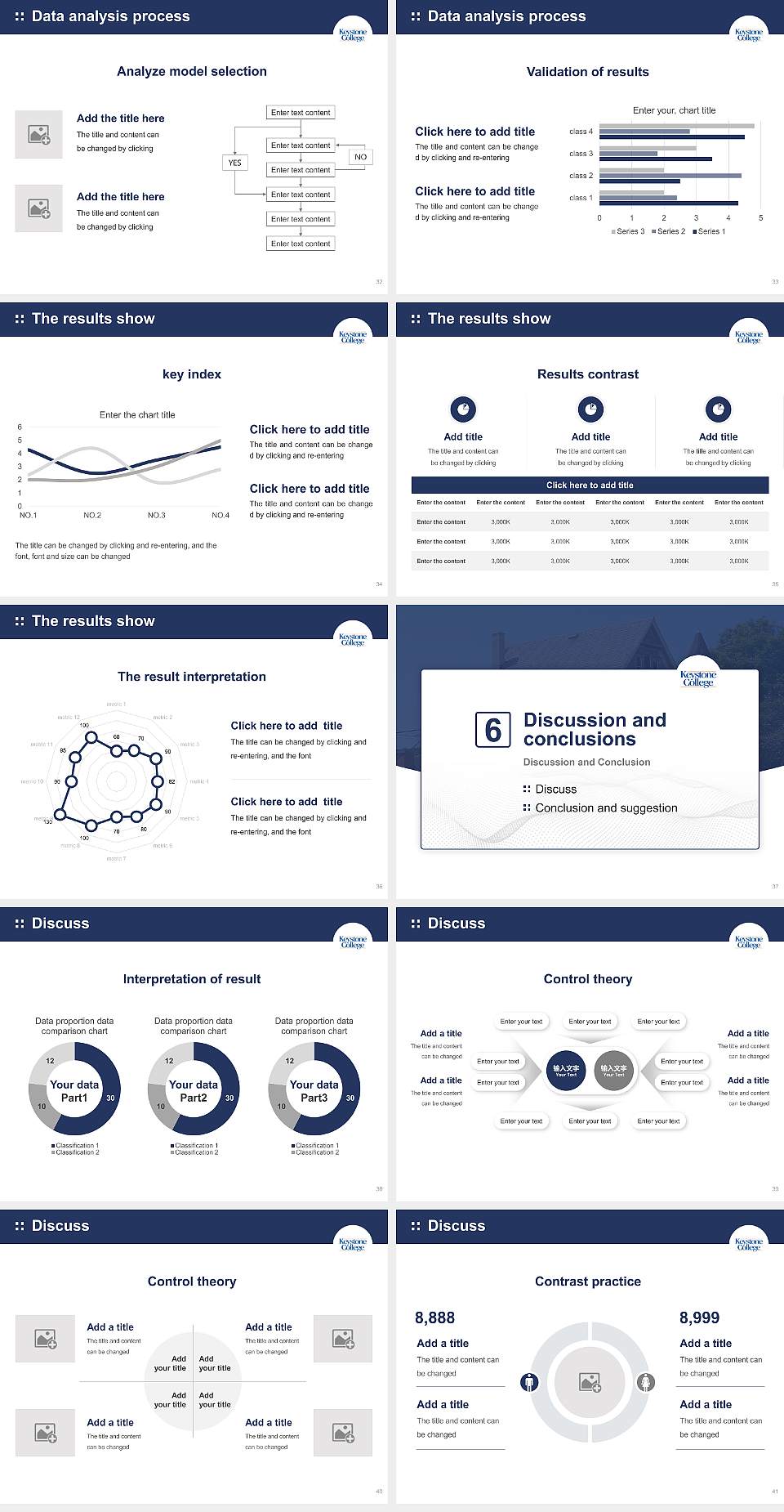 Keystone College Graduation Thesis Defense PPT Template4:3 ratio PPT effect preview image5