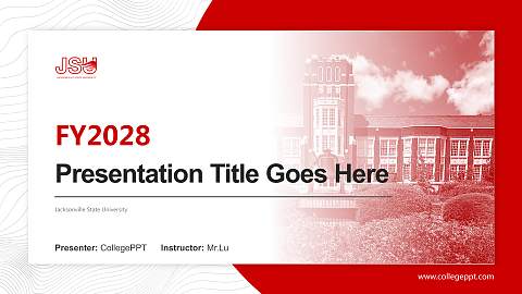 Jacksonville State University Academic Presentation/Research Findings Report PPT Template