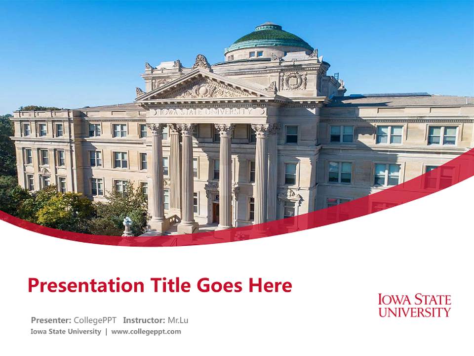 Iowa State University Course/Courseware Creation PPT Template4:3 ratio PPT effect preview image5