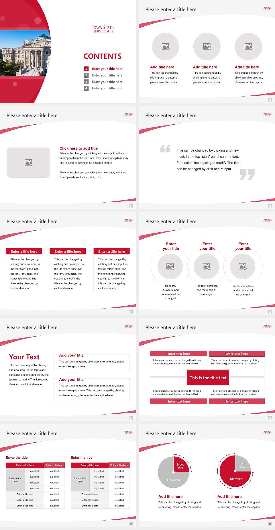 Iowa State University Course/Courseware Creation PPT Template4:3 ratio PPT effect preview image2
