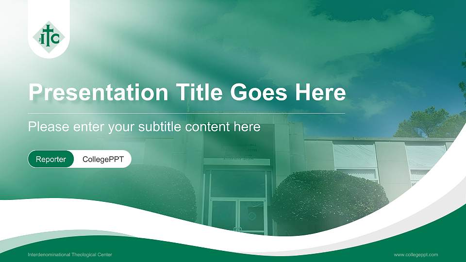 Interdenominational Theological Center Lecture Sharing and Networking Event PPT Template16:9 ratio PPT effect preview image