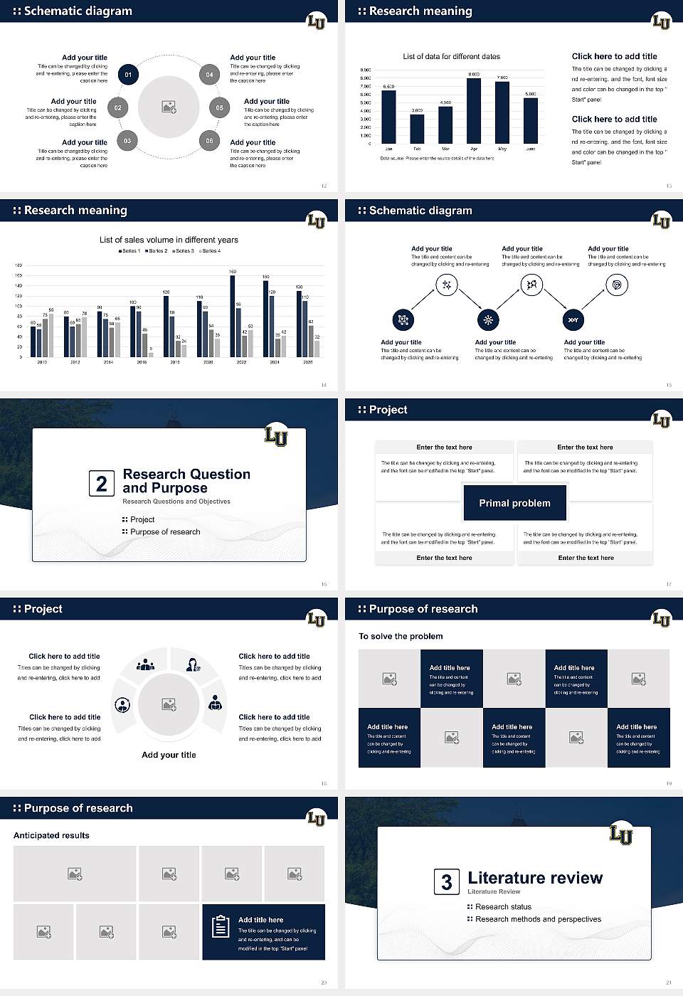 Lakeland University Graduation Thesis Defense PPT Template16:9 ratio PPT effect preview image3