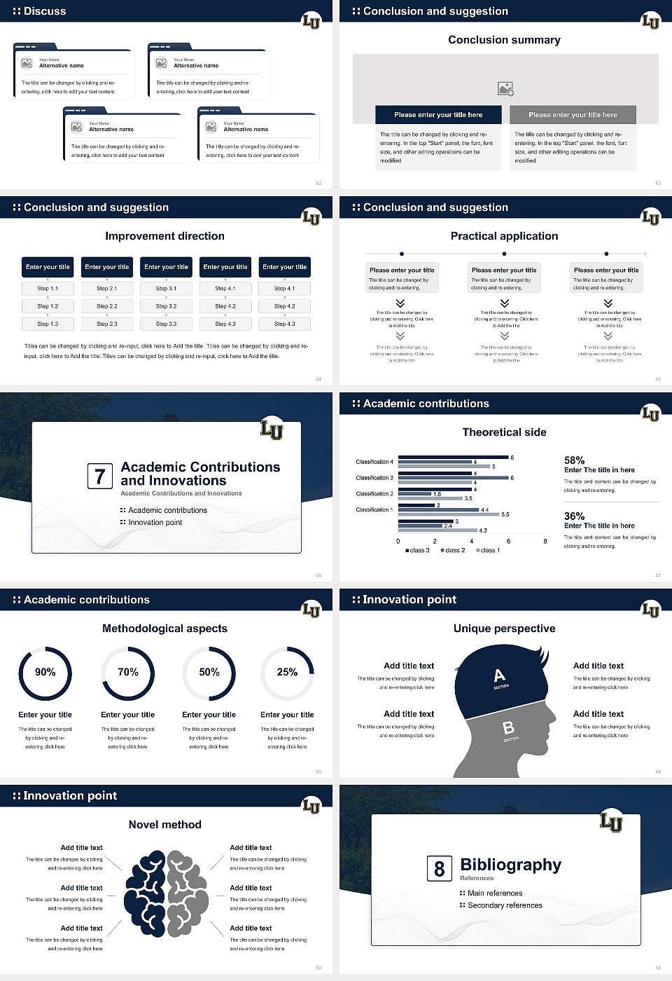 Lakeland University Graduation Thesis Defense PPT Template16:9 ratio PPT effect preview image6