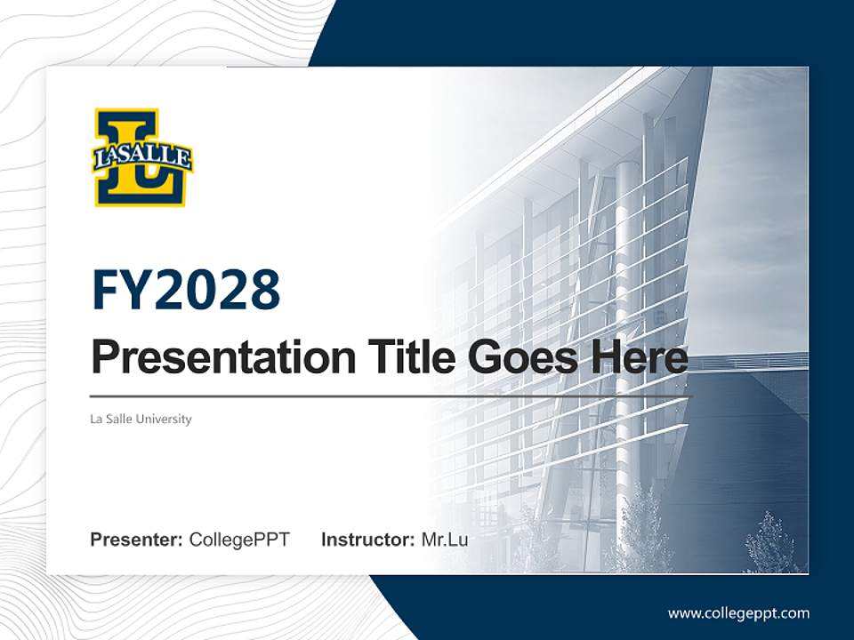 La Salle University Academic Presentation/Research Findings Report PPT Template4:3 ratio PPT effect preview image5