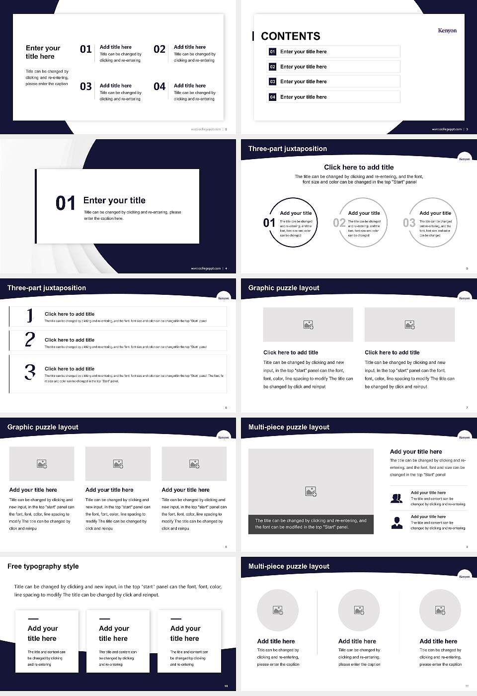 Kenyon College Academic Presentation/Research Findings Report PPT Template16:9 ratio PPT effect preview image2