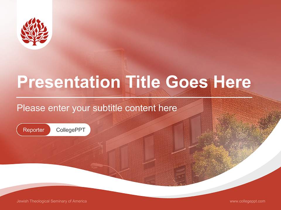 Jewish Theological Seminary of America Lecture Sharing and Networking Event PPT Template4:3 ratio PPT effect preview image4