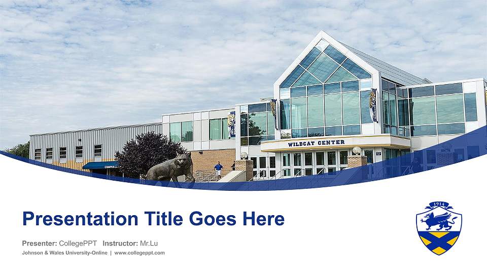 Johnson & Wales University-Online Course/Courseware Creation PPT Template16:9 ratio PPT effect preview image