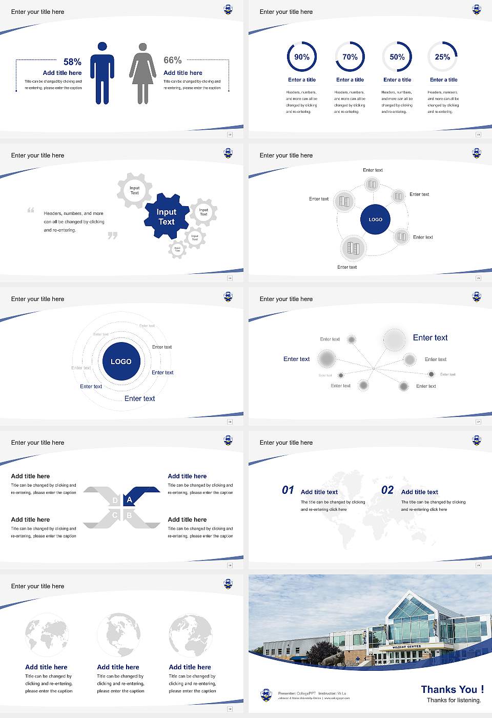 Johnson & Wales University-Online Course/Courseware Creation PPT Template16:9 ratio PPT effect preview image4