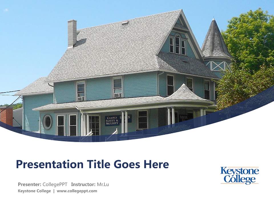 Keystone College Course/Courseware Creation PPT Template4:3 ratio PPT effect preview image5