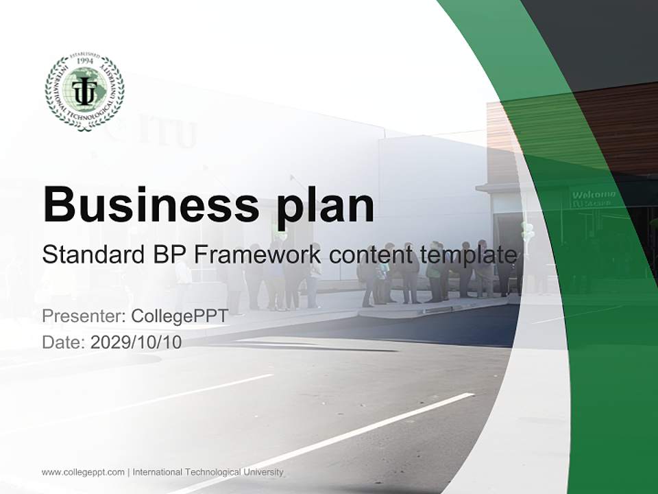 International Technological University Competition/Entrepreneurship Contest PPT Template4:3 ratio PPT effect preview image9