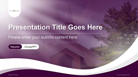Kuyper College Lecture Sharing and Networking Event PPT Template