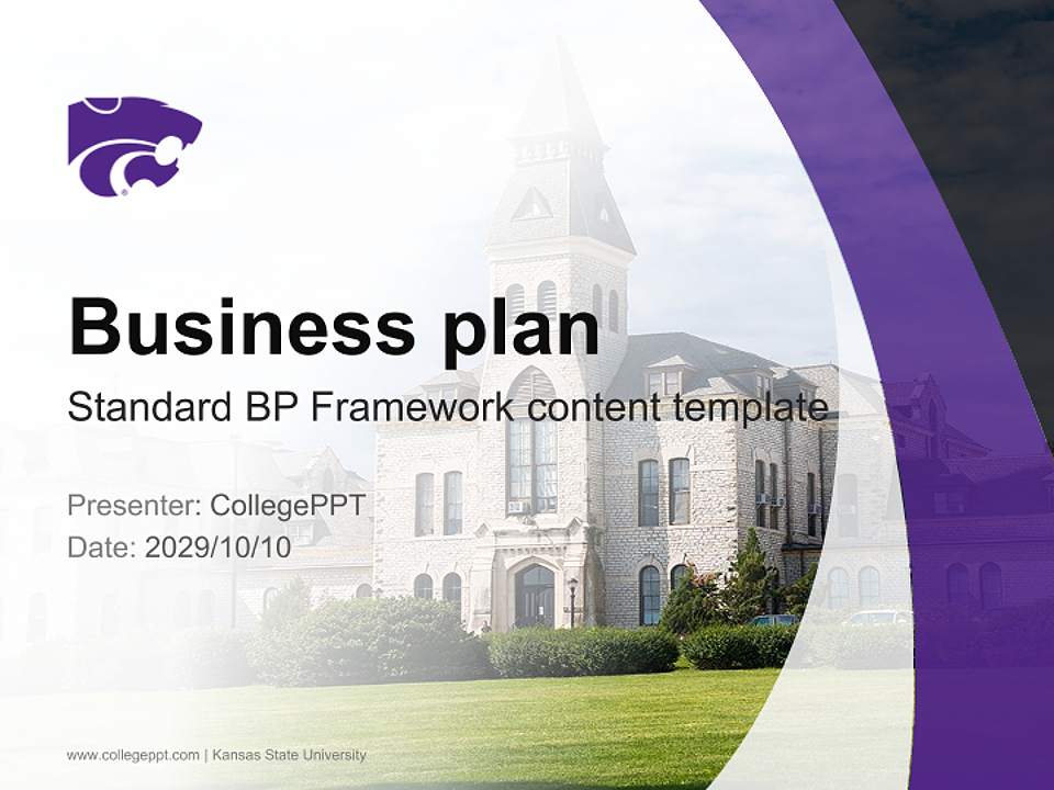 Kansas State University Competition/Entrepreneurship Contest PPT Template4:3 ratio PPT effect preview image9