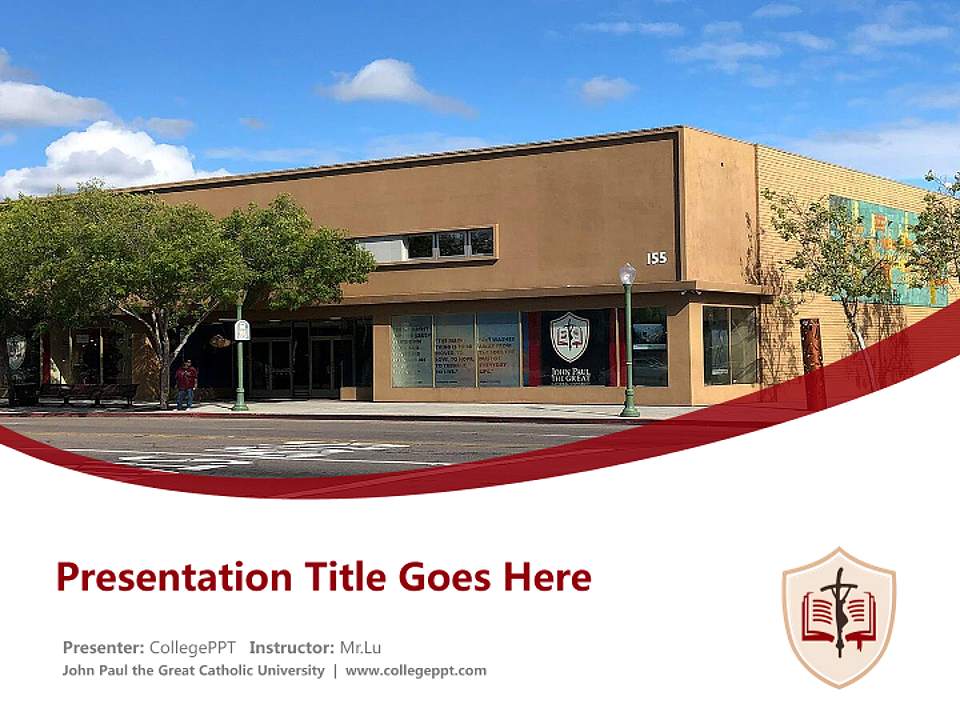 John Paul the Great Catholic University Course/Courseware Creation PPT Template4:3 ratio PPT effect preview image5