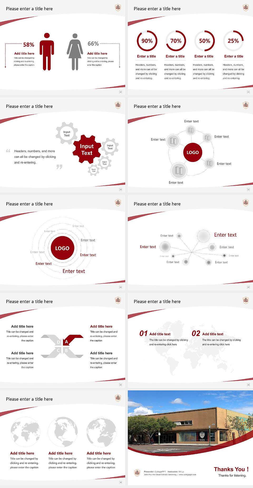 John Paul the Great Catholic University Course/Courseware Creation PPT Template4:3 ratio PPT effect preview image4