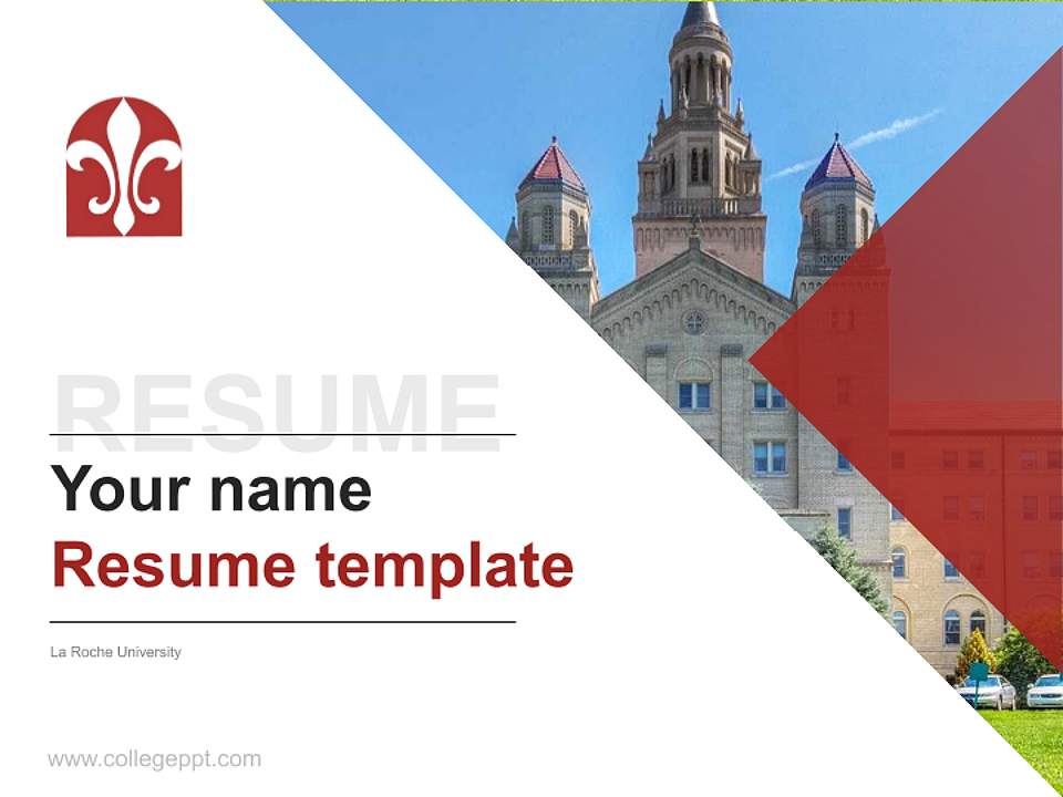 La Roche University Resume PPT Template4:3 ratio PPT effect preview image5