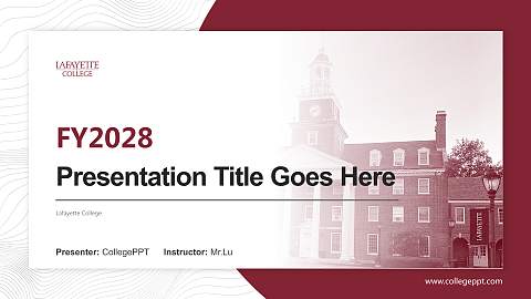 Lafayette College Academic Presentation/Research Findings Report PPT Template