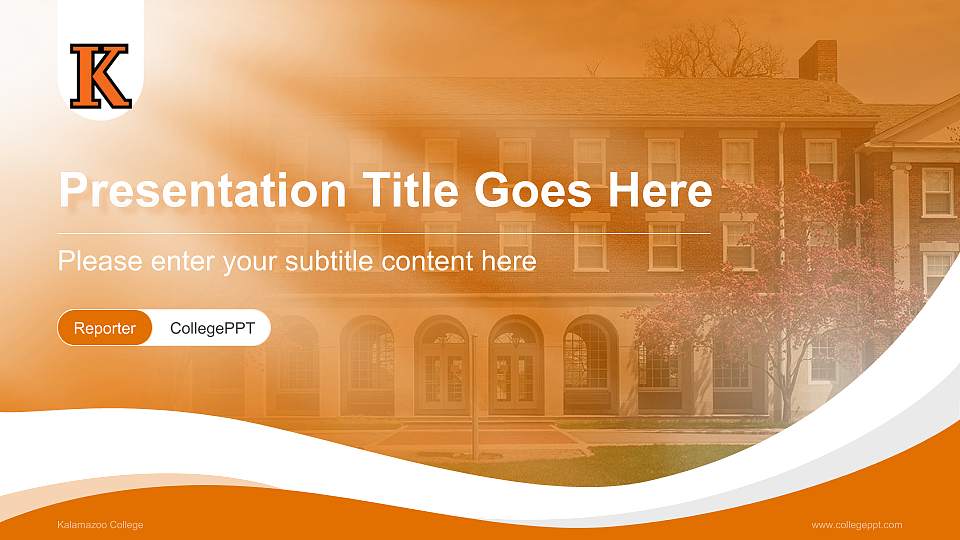 Kalamazoo College Lecture Sharing and Networking Event PPT Template16:9 ratio PPT effect preview image